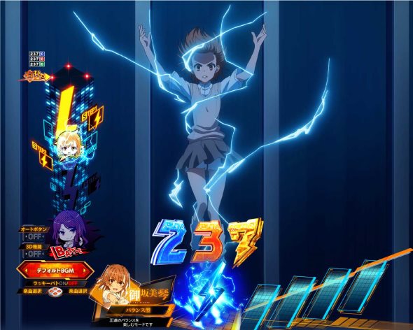 Pとある科学の超電磁砲2 超電磁砲RUSH中の演出 予告演出