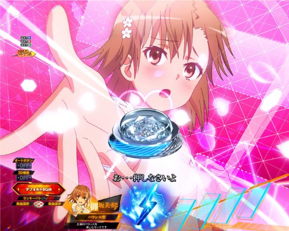 Pとある科学の超電磁砲2 超電磁砲RUSH中の演出 予告演出