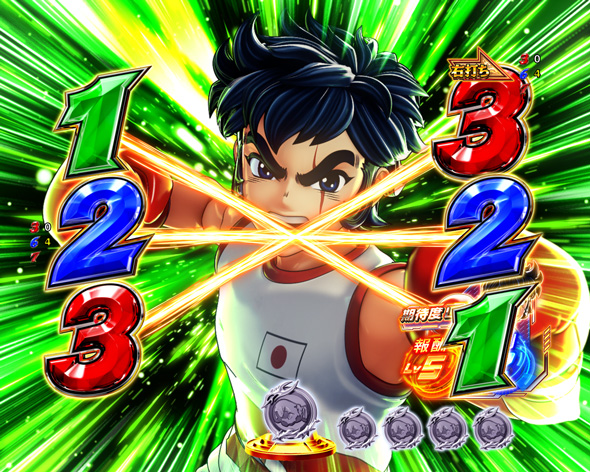 Pリングにかけろ1 超K.O.RUSH中の演出 後半中のリーチ演出