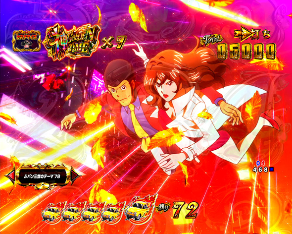 Pルパン三世 銭形からの招待状 77Sweet Ver. 神GOLDEN TIME中の演出 モード概要