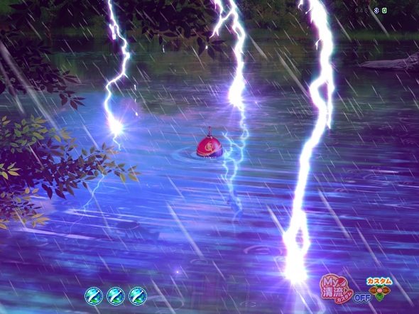 P清流物語4 ヌシを求めて4000匹 釣りパチモード中の演出 予告演出