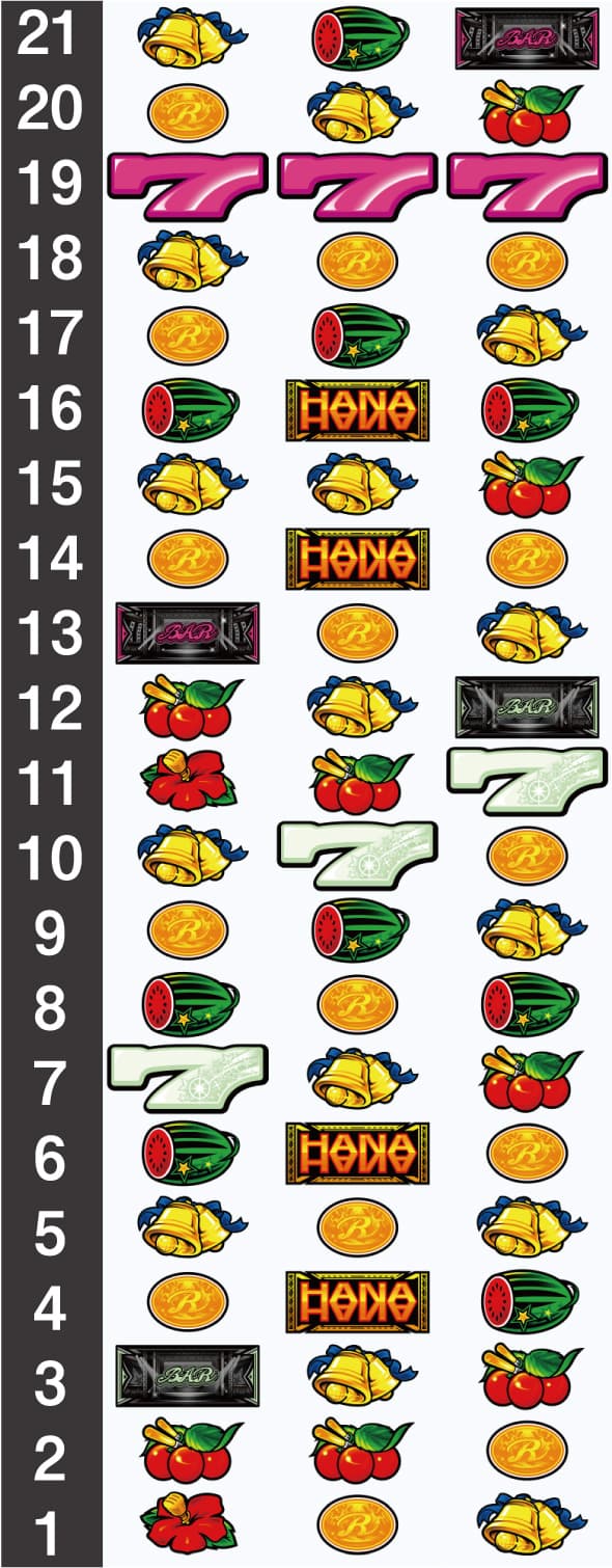 スマート沖スロ スターハナハナ リール配列