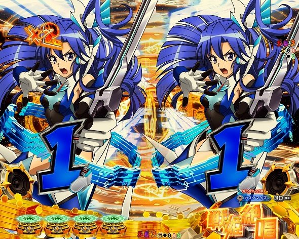 eフィーバー戦姫絶唱シンフォギア4 キャロル ver. リーチ演出 ノーマルリーチ