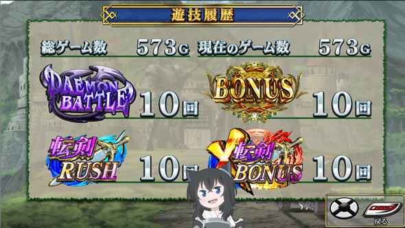 パチスロ 転生したら剣でした 演出 メニュー画面について