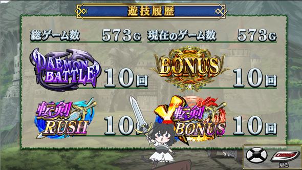 パチスロ 転生したら剣でした 演出 メニュー画面について