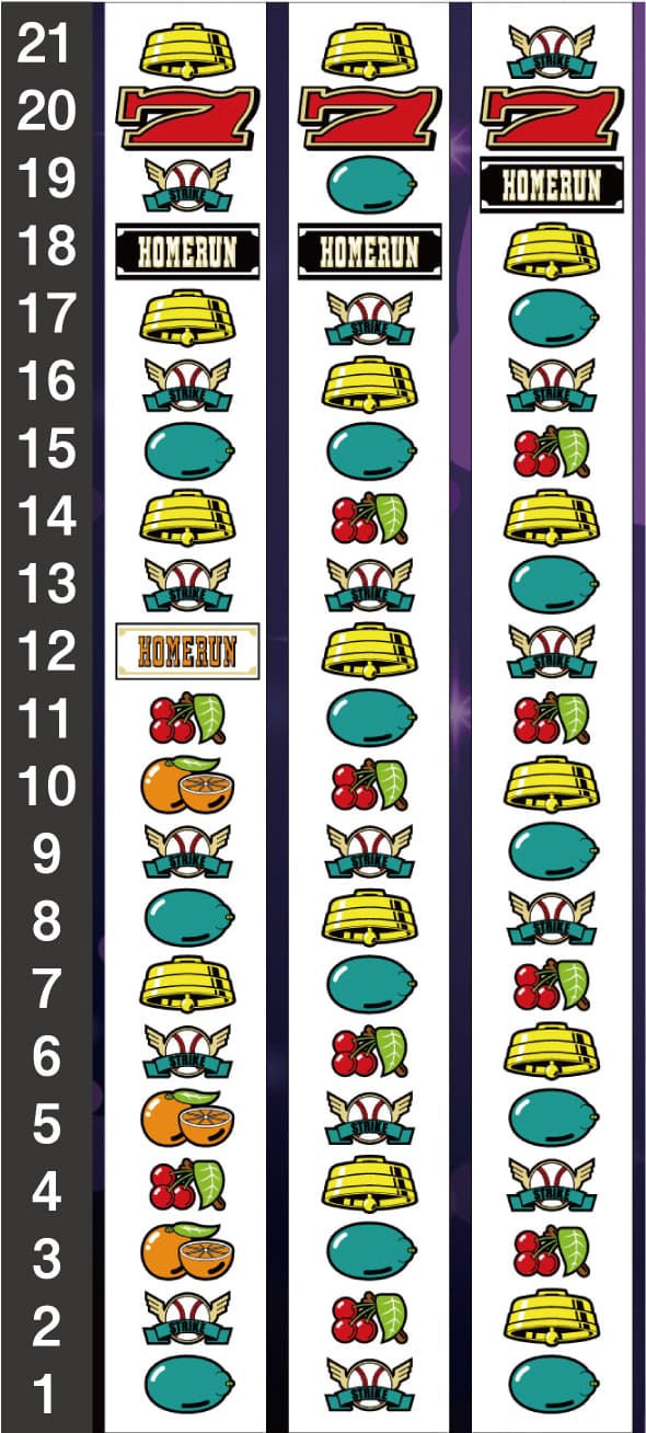 トリプルクラウンフォーユー リール配列