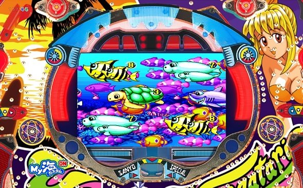 PA海物語3R3 1999年版モードの演出 予告・リーチ演出