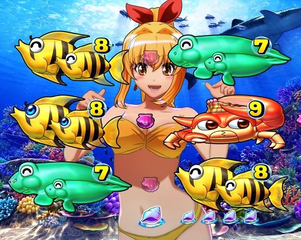 P海物語 極JAPAN 海モード中の演出 予告・リーチ演出