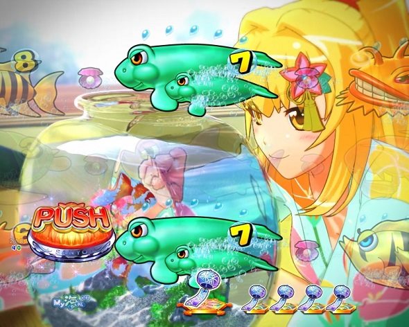 P海物語 極JAPAN 春風モード中の演出 予告・リーチ演出