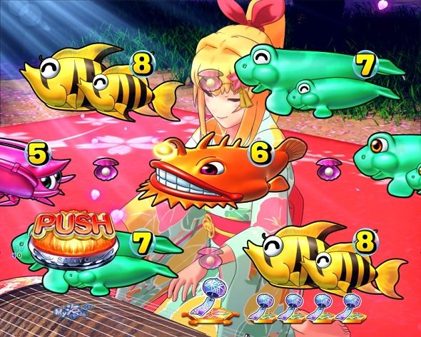 P海物語 極JAPAN 春風モード中の演出 予告・リーチ演出