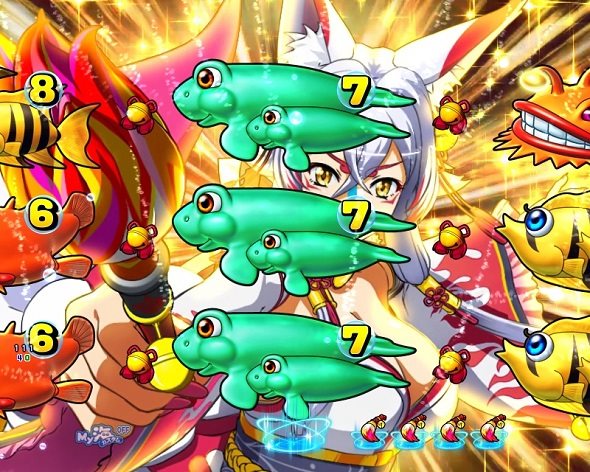 P海物語 極JAPAN 火鈴モード中の演出 予告・リーチ演出