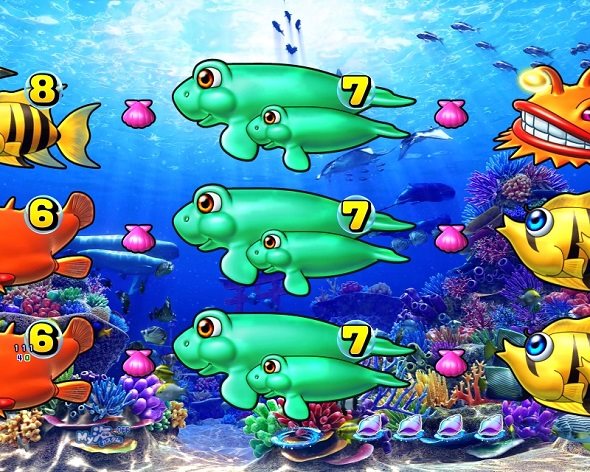 P海物語 極JAPAN 大当り中の演出 通常時の大当り演出