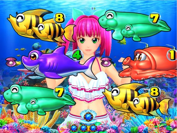 PAスーパー海物語IN地中海2 海モード中の演出 リーチ演出