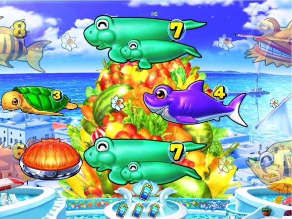 PAスーパー海物語IN地中海2 地中海モード中の演出 リーチ演出