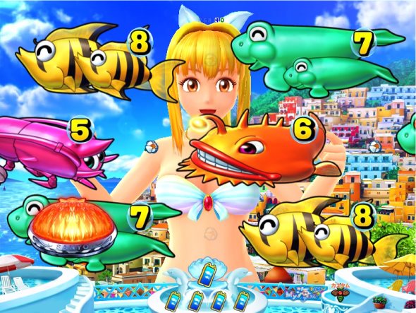 PAスーパー海物語IN地中海2 地中海モード中の演出 リーチ演出