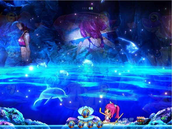 PAスーパー海物語IN地中海2 ミラージュモード中の演出 予告演出