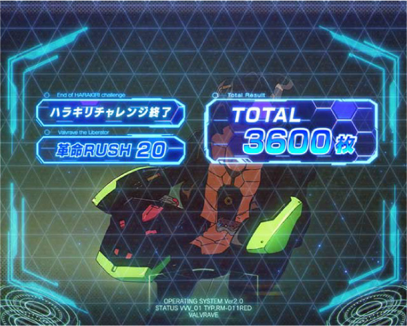 Lパチスロ 革命機ヴァルヴレイヴ2 演出 AT終了画面について
