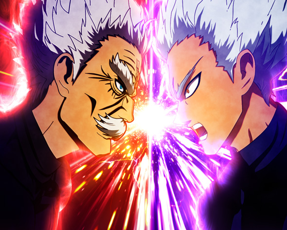 eワンパンマン2~正義執行 大当り中の演出 通常時の大当り演出