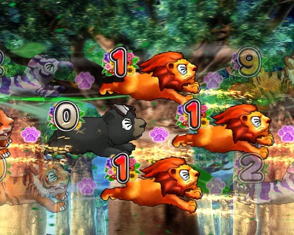 PA野生の王国6 サファリエリア中の演出 予告・リーチ演出