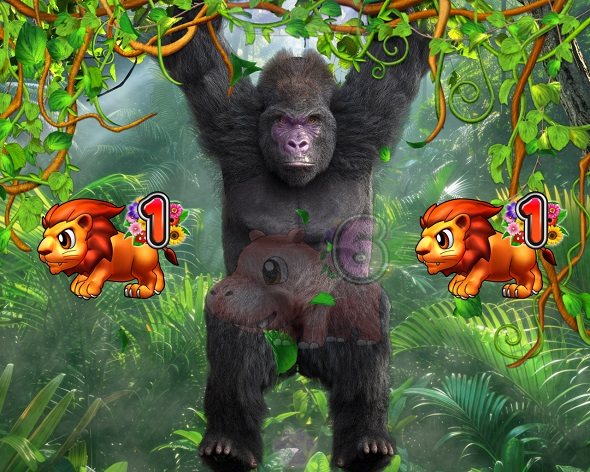 PA野生の王国6 サファリエリア中の演出 予告・リーチ演出