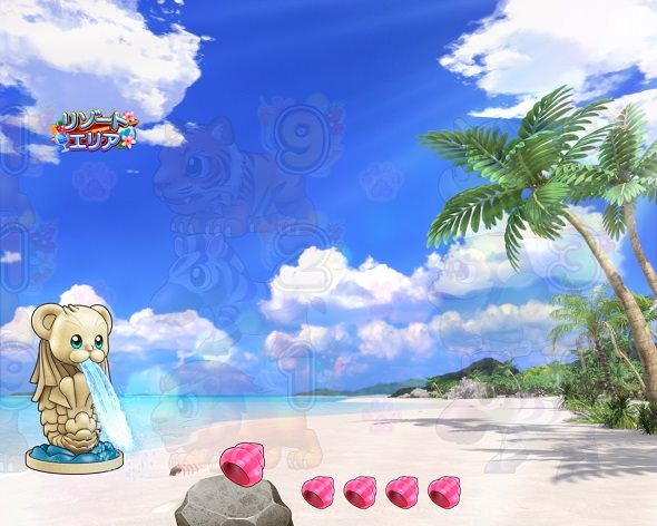 PA野生の王国6 リゾートエリア中の演出 予告・リーチ演出