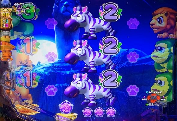 PA野生の王国6 大当り中の演出 大当り演出